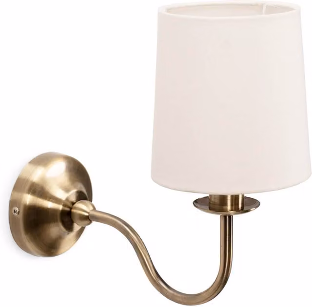 ValueLights Memphis Traditional Wall Light in Antique Brass