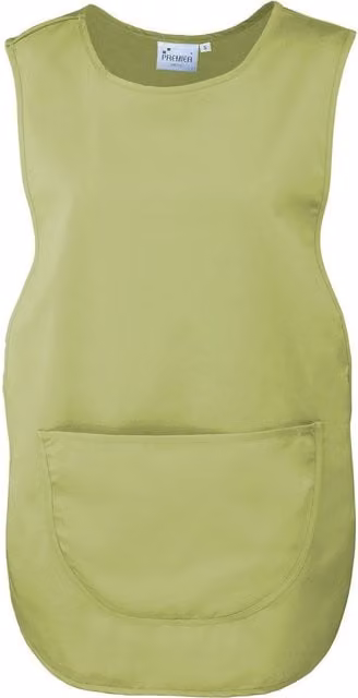 Premier Plain Pocket Tabard in Lime Green, Size: Small, Poly-Cotton