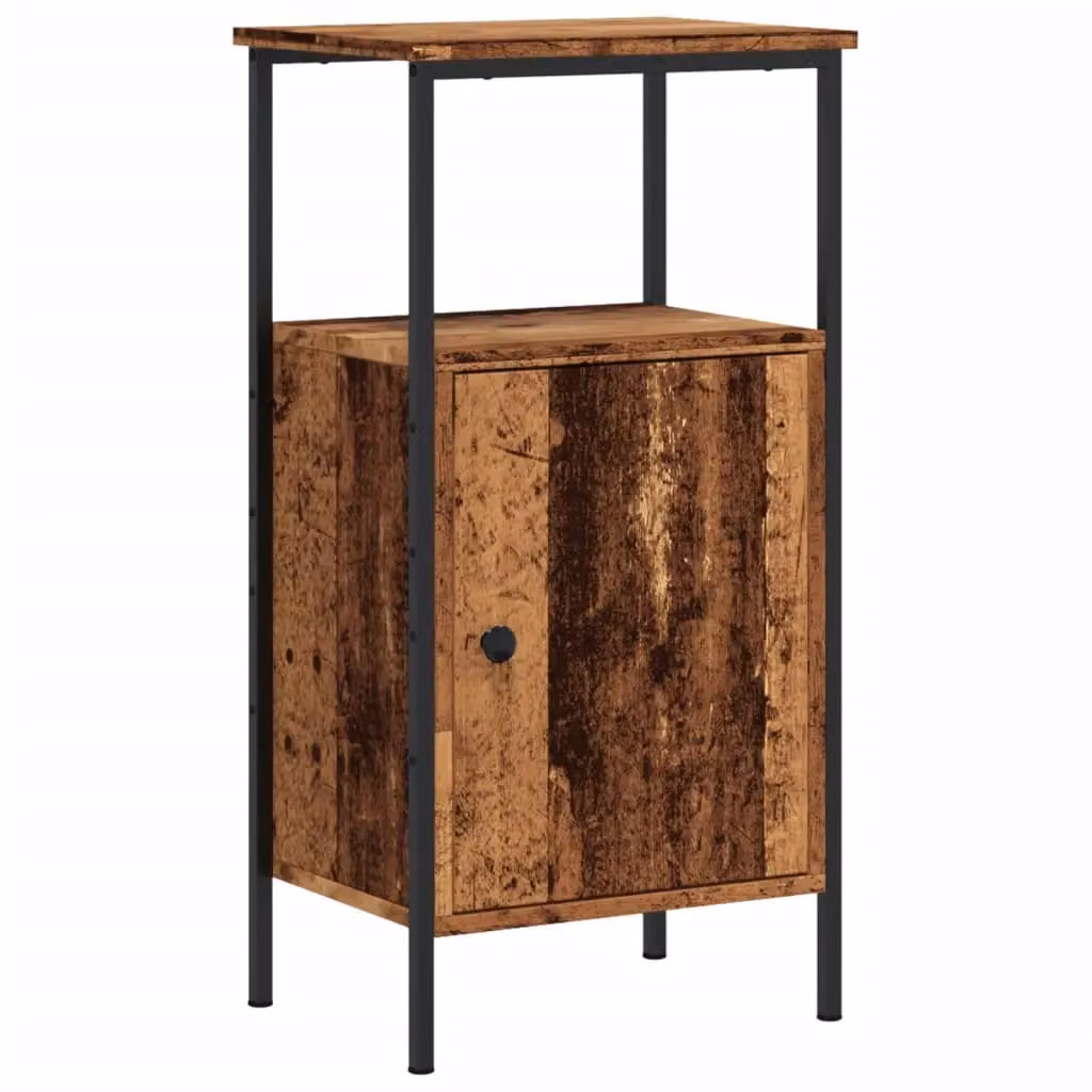 Berkfield Home Bedside Cabinet in Old Wood Brown, W/D/H: 41 x 31 x 80 cm – 2
