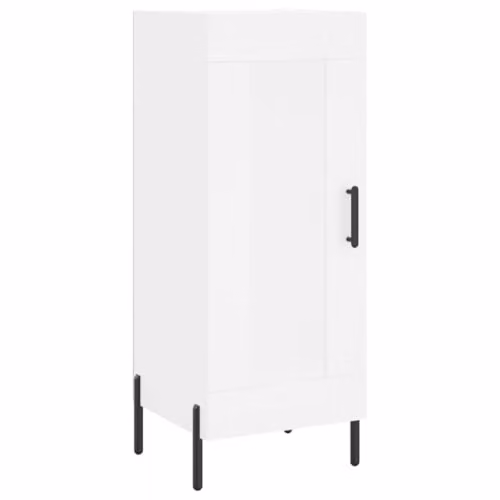 vidaXL Modern White Sideboard in Engineered Wood W/D/H: 34.5 x 34.5 x 90 cm