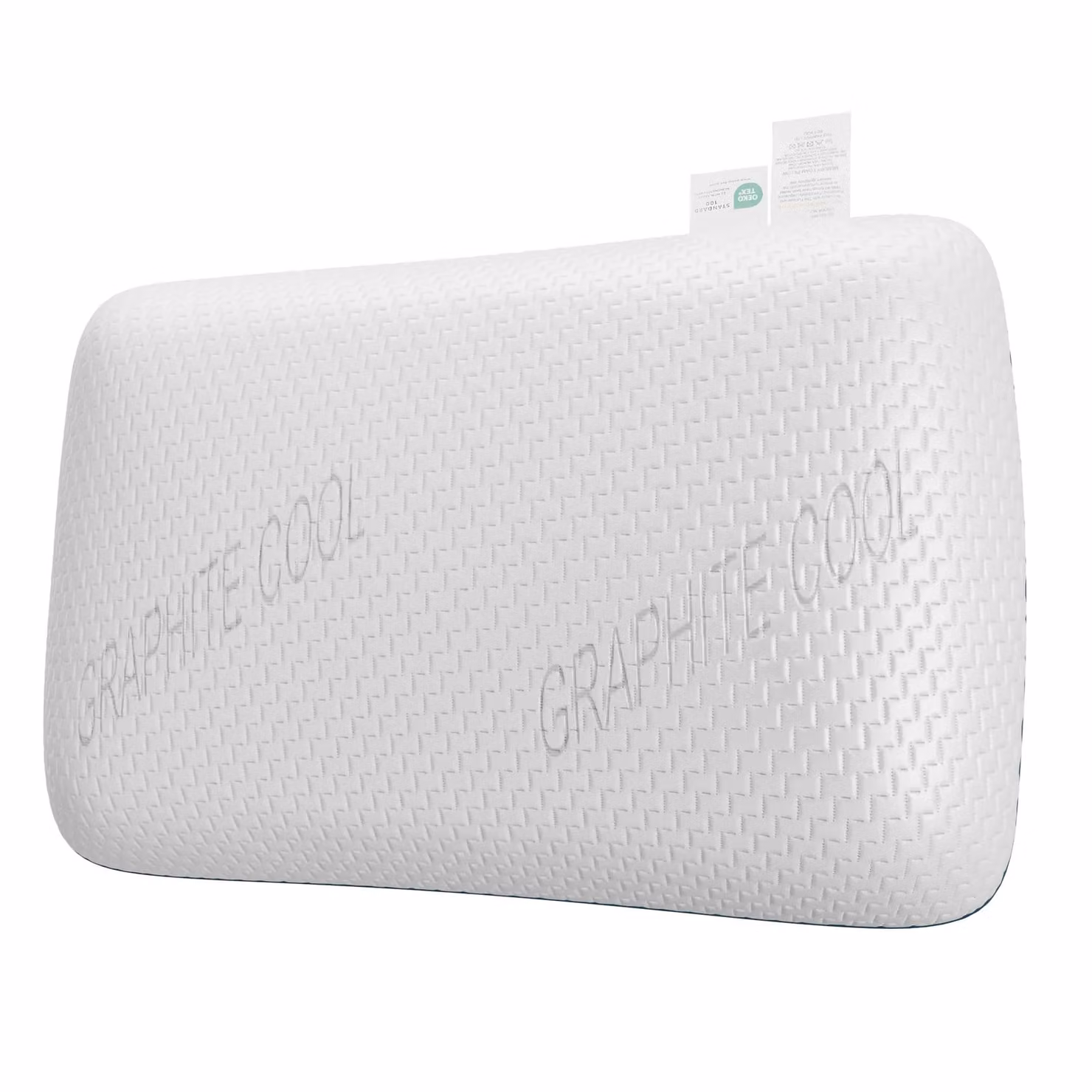 Rest Relax Jumbo Graphite Memory Foam Orthopaedic Pillow in White, Soft and Breathable with Bamboo Cover – 2