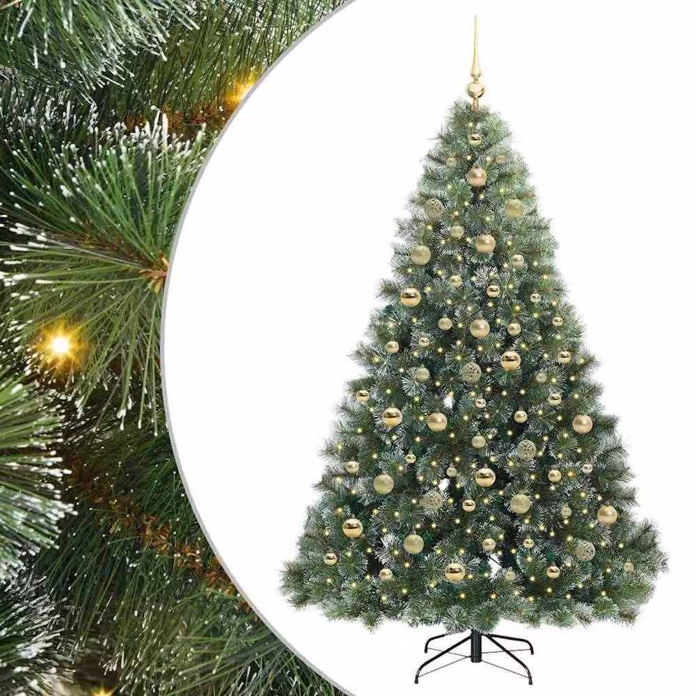 Berkfield Home Artificial Green Christmas Tree with 300 LEDs, Height: 210 cm – 2