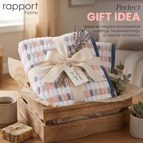 Rapport Home Santa Cruz Striped Cotton Bath Towel 2 Pack in Bale Blush, W/H: 70 x 120 cm – 6