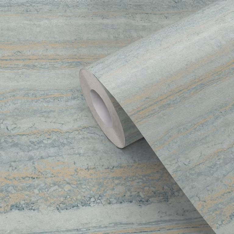 World of Wallpaper Strata Marble Effect Abstract Wallpaper in Green