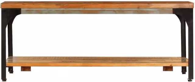 Berkfield Home Brown Solid Reclaimed Wood Coffee Table with Shelf W/D/H: 100 x 60 x 35 cm