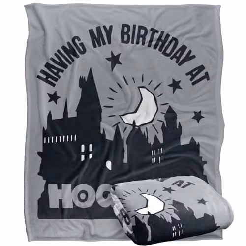 Warner Bros. Harry Potter Birthday At Hogwarts Super Soft Fleece Throw Blanket, Multicolour, W: 127 cm x L: 152.4 cm