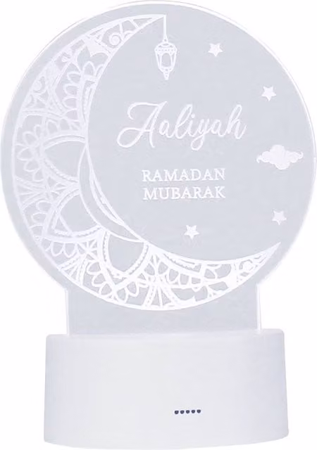 Personalised Memento Company Personalised Eid and Ramadan LED Light in Off-White