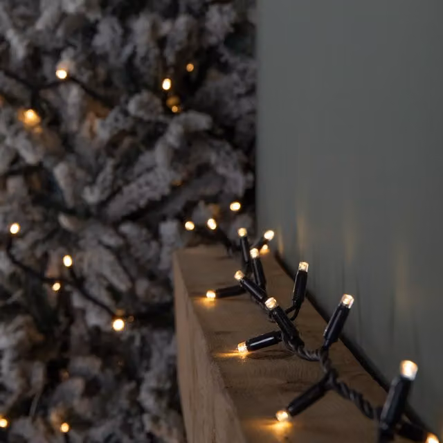 Samuel Alexander Connectable Max String Lights with 300 Warm White LEDs, 29.9m, Black