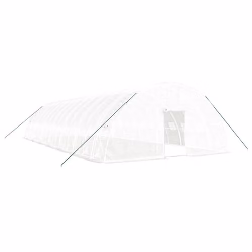 vidaXL Greenhouse with Steel Frame in White, W: 14 m, D: 6 m, H: 2.85 m – 1
