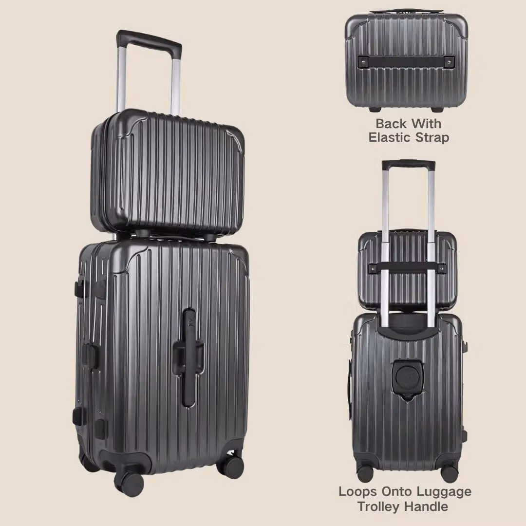 JLY Large Lightweight Travel Makeup Vanity Case and Toiletries Organiser in Black – 4