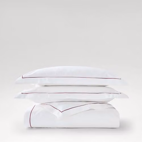 Christy Pink Mako Satin Cotton Double Duvet Cover and Pillowcase Set, 500 Thread Count, W/D/H: 200 x 200 cm and 50 x 75 cm – 2