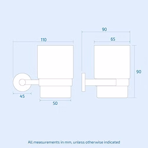 Nes Home Modern Round Wall Mounted Single Tumbler Holder in Matte Black Stainless Steel – 3