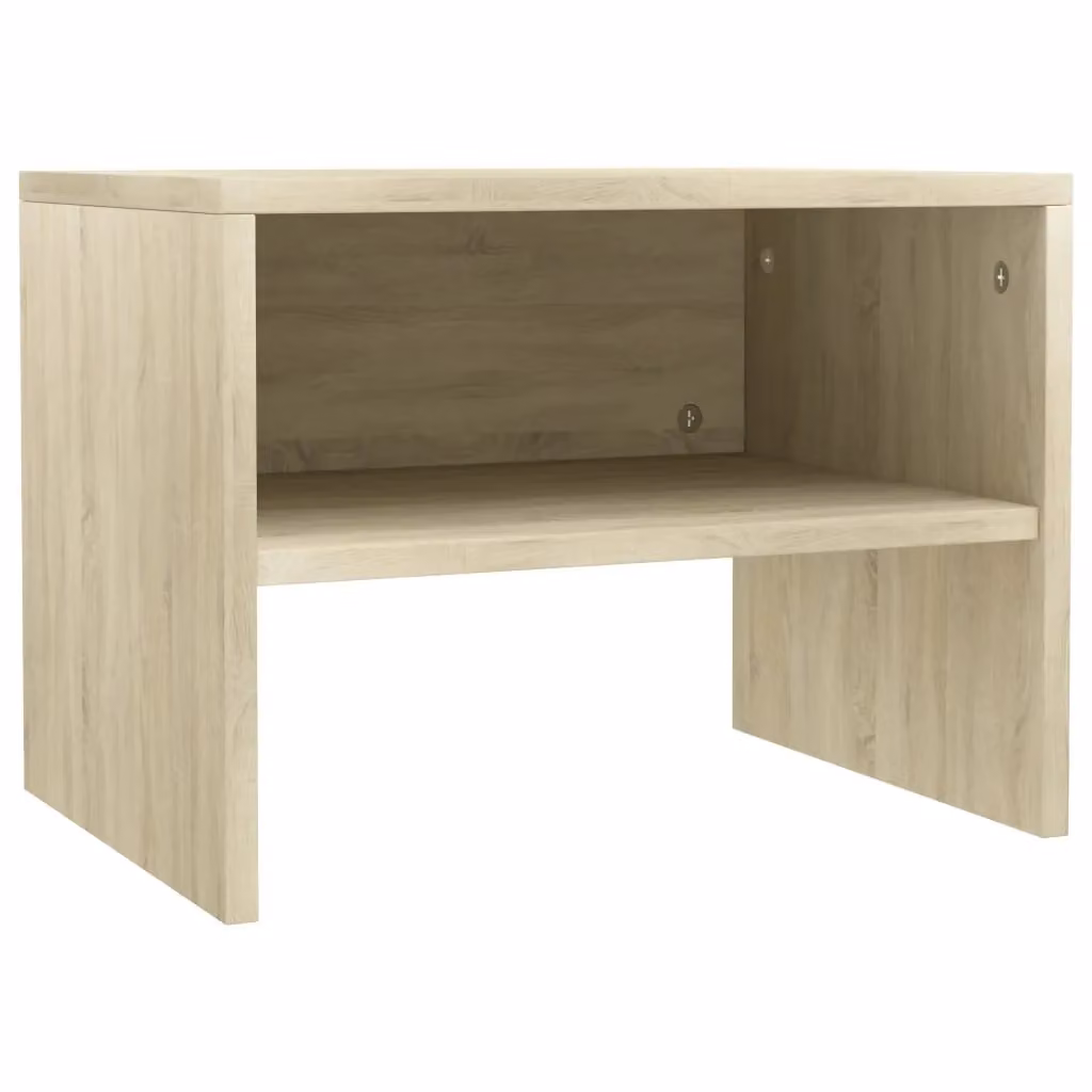 Berkfield Home Set of 2 Sonoma Oak Bedside Cabinets in Brown, W/D/H: 40 x 30 x 30 cm – 3