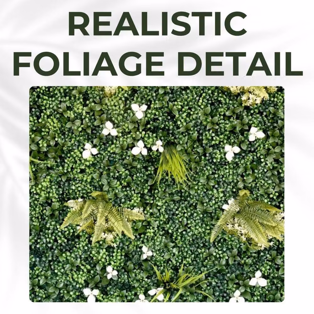 Ark Mat Cliff Side Artificial Plant Living Wall Panel, Green, W x H: 100 x 100 cm – 5