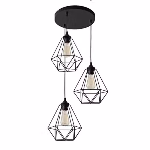 Netlighting Helam Karo Cluster Pendant Ceiling Light in Black, Diameter: 32 cm