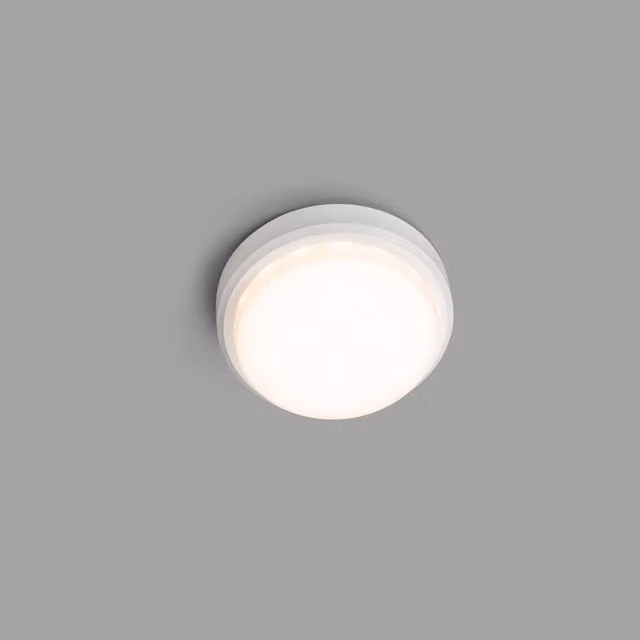 Netlighting Tom Outdoor LED Wall and Ceiling Lamp, White, 7W, 3000K Warm White, IP65 Rated