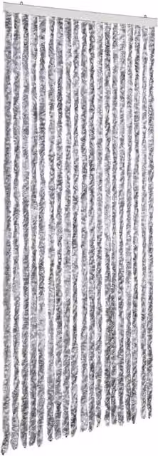 Berkfield Home Chenille Insect Curtain in White and Grey, W: 56 cm, H: 185 cm