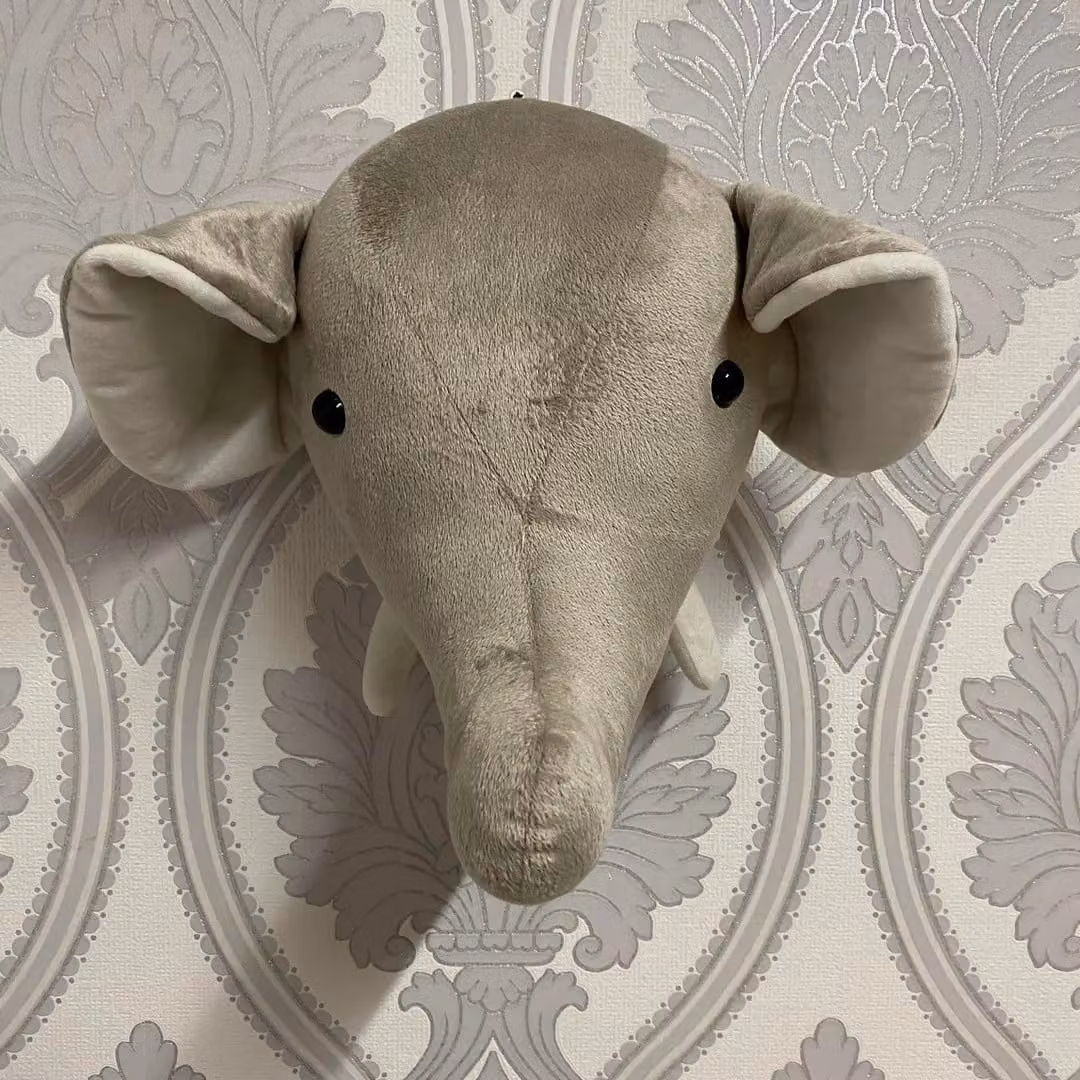 Minster Elephant Head Hanger in Grey, W: 20 cm, D: 18 cm, H: 30 cm – 2