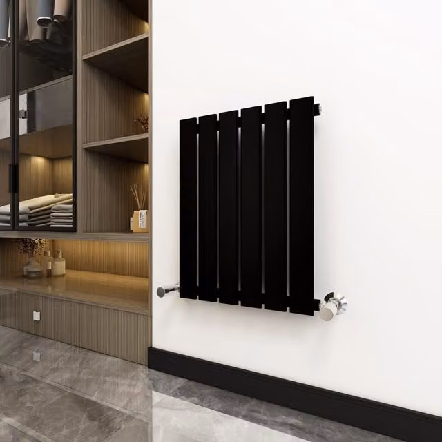 MCC Direct Designer Flat Panel Single Radiator, Black, W: 60.0 cm, H: 40.8 cm