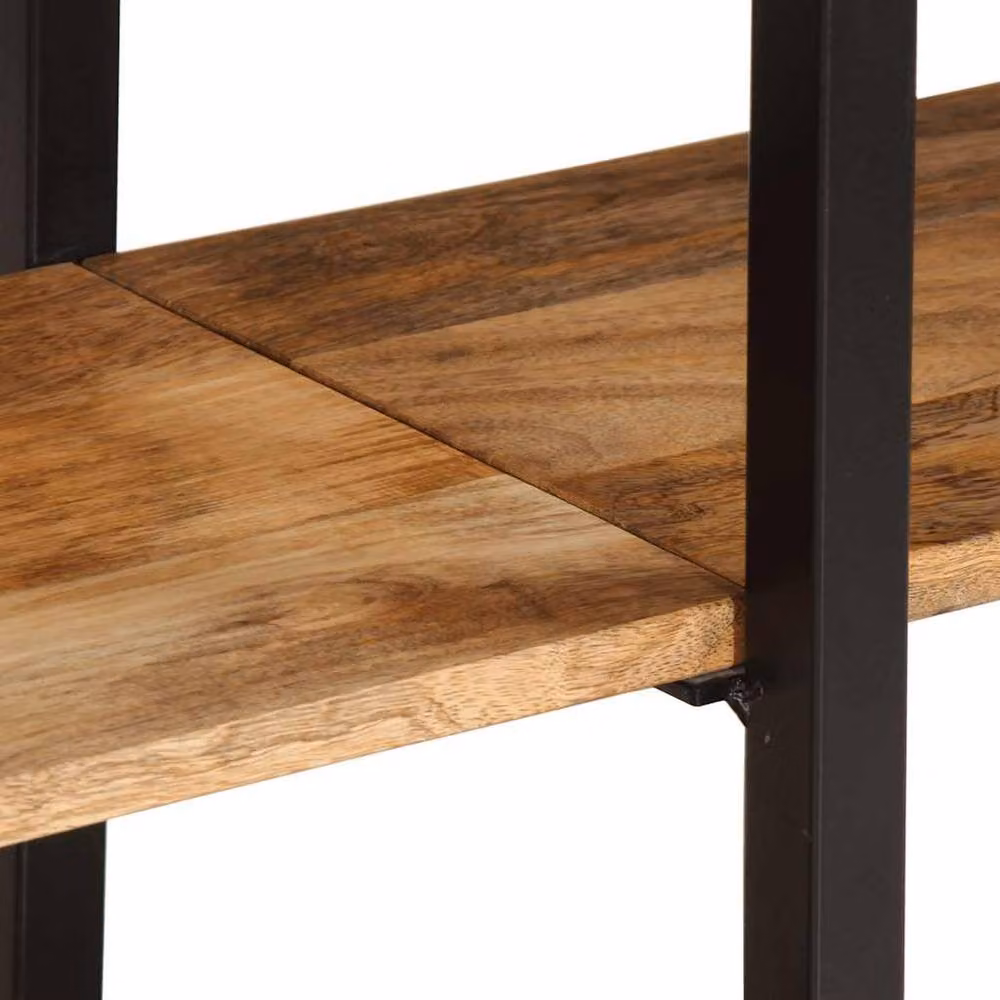 Berkfield Home Beautiful Console Table in Brown Solid Mango Wood, W/D/H: 140 x 35 x 70 cm – 4