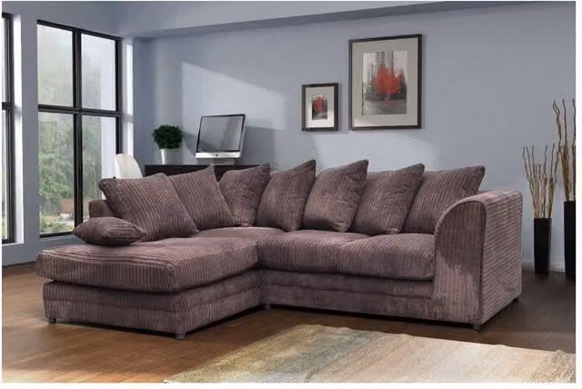 Snugg Furniture UK Limited Milo Jumbo Cord Corner Sofa in Brown (Left Hand)