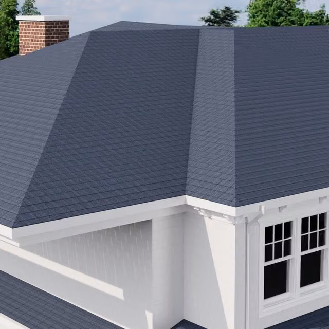 Livingandhome Set of 18 Self Adhesive Rectangular Asphalt Roof Shingles in Blue