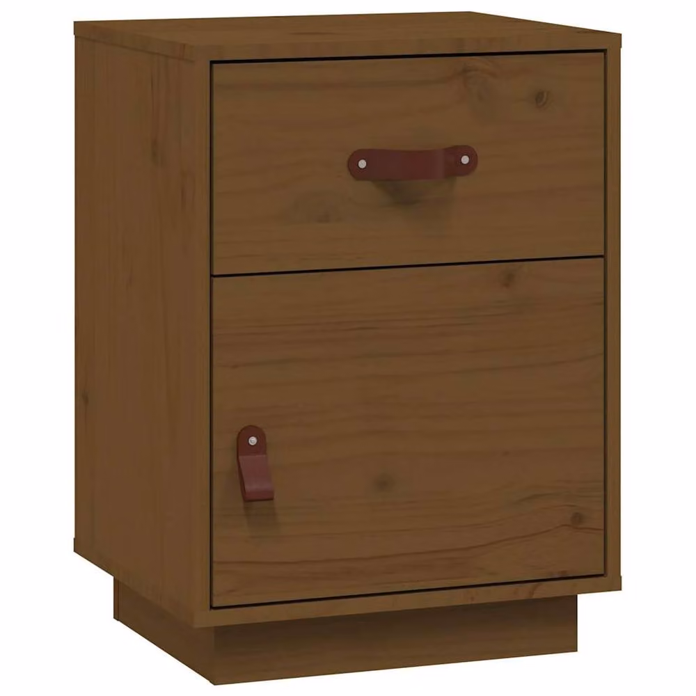 Berkfield Home Beautiful Bedside Cabinet in Honey Brown Solid Pine, W/D/H: 40 x 34 x 55 cm – 2