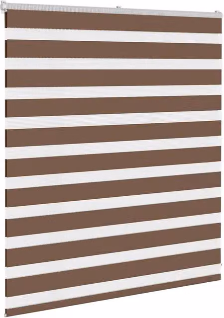 Berkfield Home Elegant Zebra Blind in Brown, W: 135 cm, H: 100 cm
