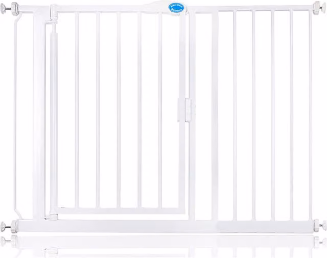 Bettacare White Auto Close Stair Gate, Extendable and No-Drill Swing Door, Width: 111 cm - 118 cm