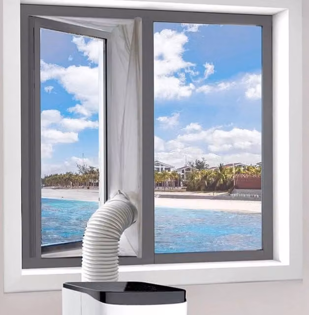 SPETLEK Portable AC Window Seal Kit, White, Height: 52 cm