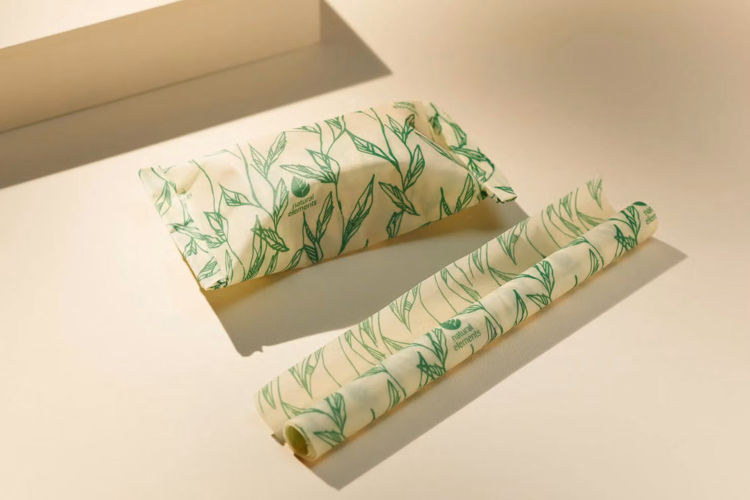Natural Elements Reusable Vegan Food Wrap Roll, White Cotton Cling Film Alternative, 100 x 25 cm – 4