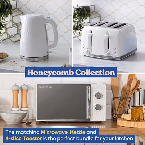 Russell Hobbs Honeycomb Kitchen Set in White – 2