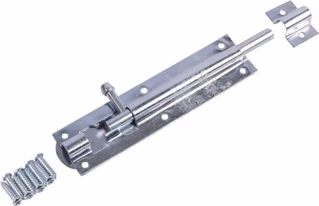 Blackspur Bright Silver Steel Zinc Tower Bolt