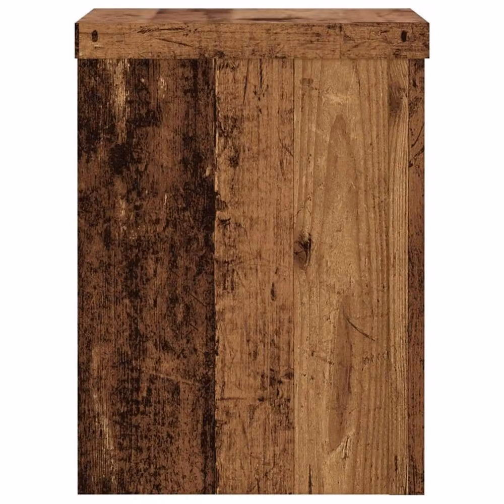 Berkfield Home Set of 2 Square Wood Tabletop Plant Stands in Brown, W/D/H: 15 x 15 x 20 cm – 5