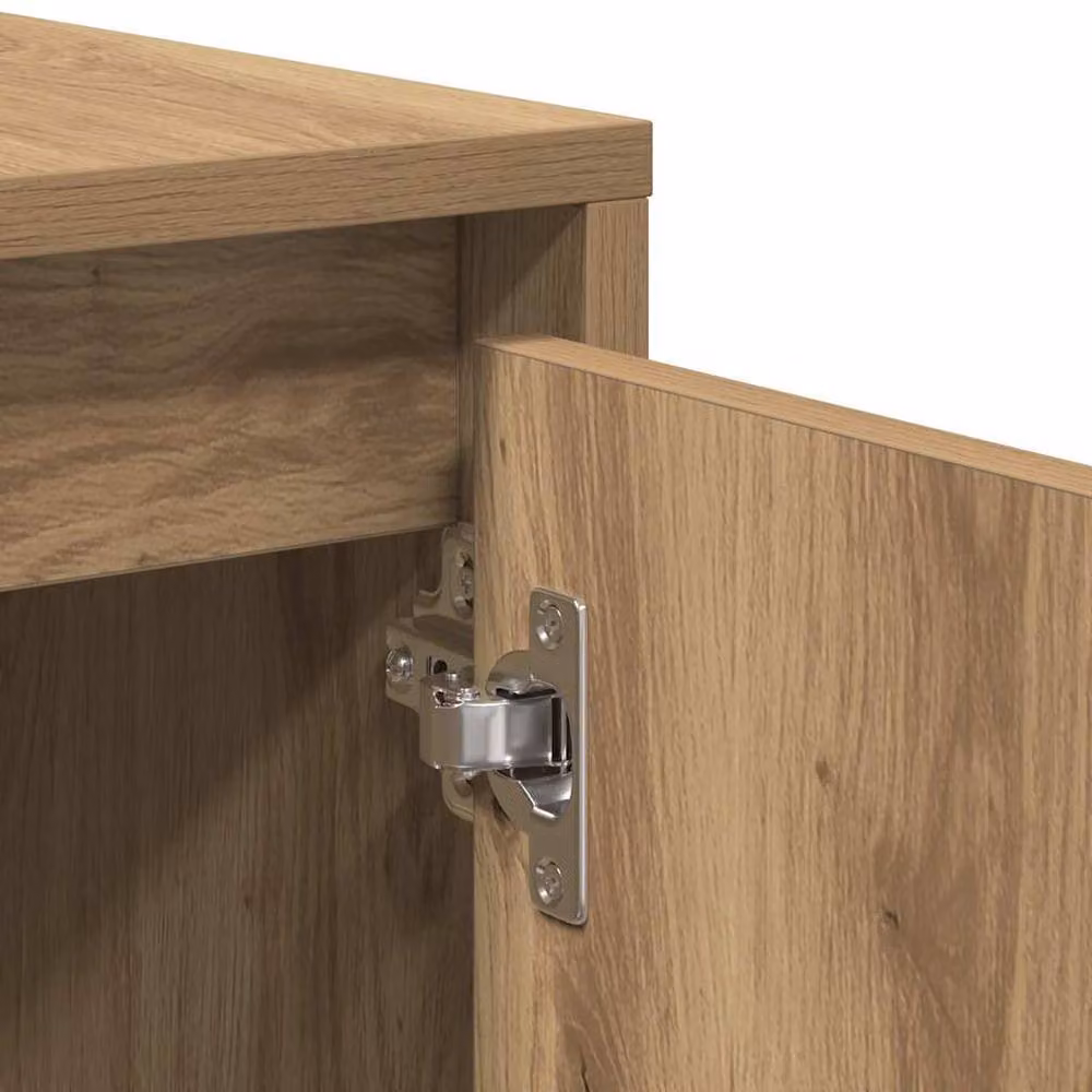 Berkfield Home Artisan Oak TV Cabinet in Brown, W/D/H: 120 x 30 x 40.5 cm – 5