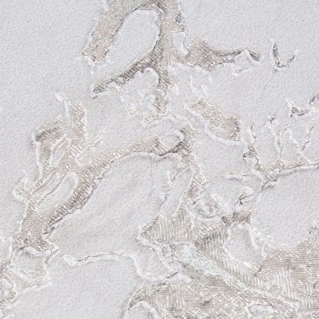 Livingandhome Grey and White Abstract 3D Embossed Non-Woven Marble Wallpaper Roll
