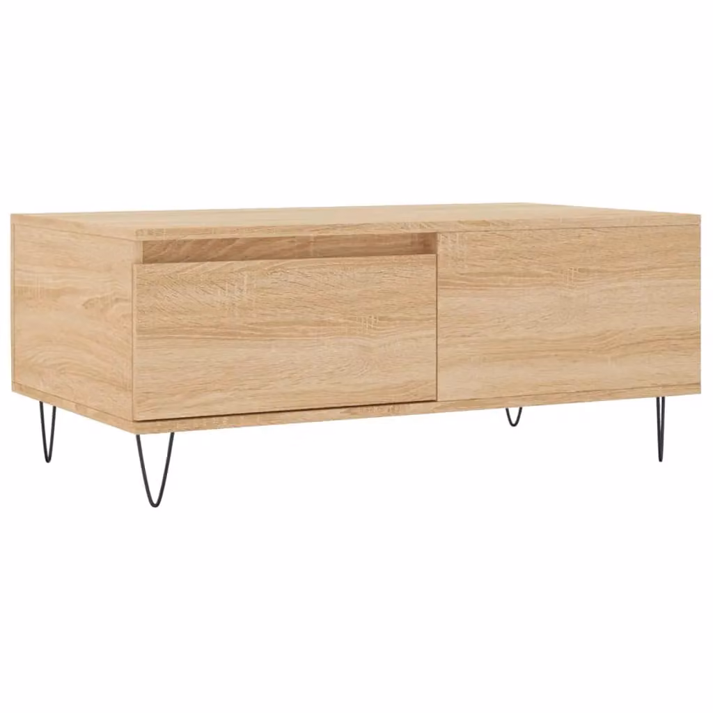Berkfield Home Sonoma Oak Coffee Table, Brown, W: 90 cm, D: 50 cm, H: 36.5 cm – 2