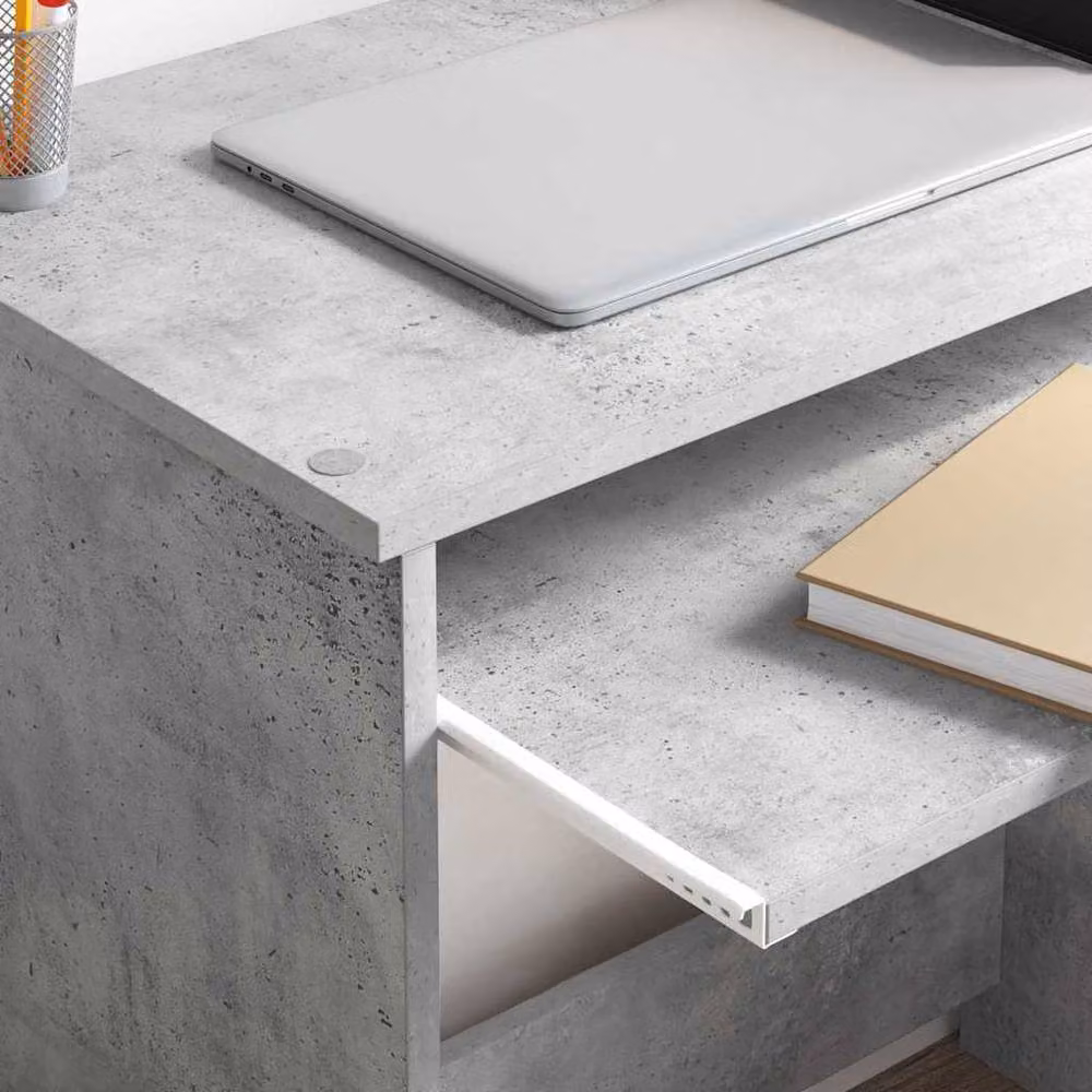 Berkfield Home Modern Grey Computer Desk – 3