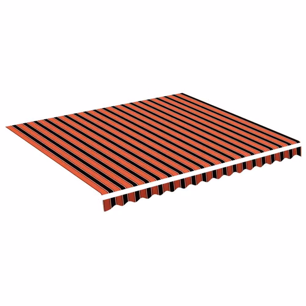Berkfield Home Replacement Polyester Awning Fabric in Orange and Brown, W: 4 m, D: 3.5 m – 2