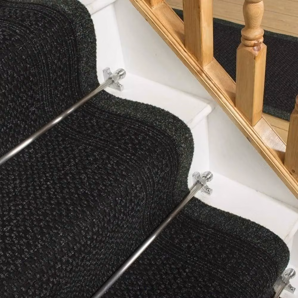 runrug Aztec Stair Runner Carpet, Green, W: 80 cm, L: 600 cm – 4