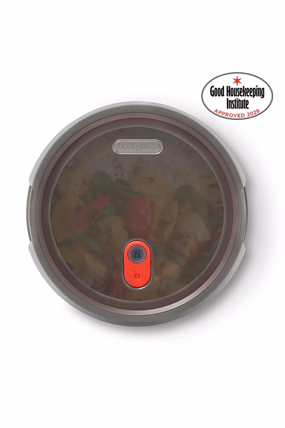 Black + Blum Stainless Steel Lunch Bowl, 650ml, Grey and Red – 2
