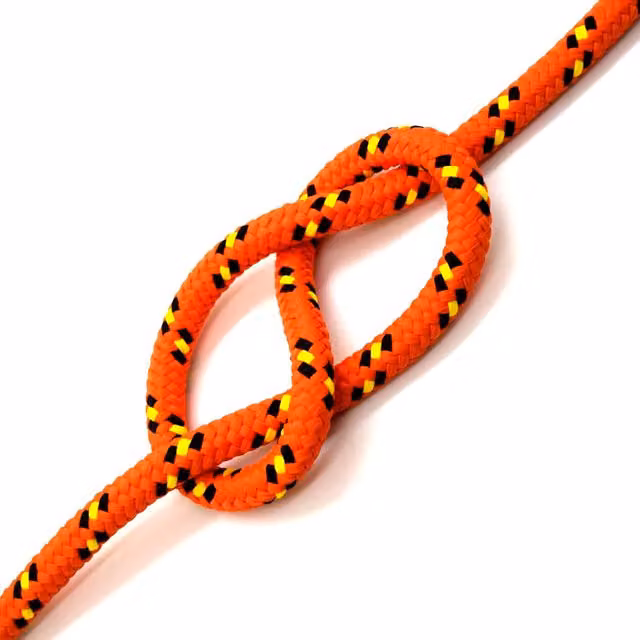 Sola Orange and Black Solid Braided Polypropylene Rope, 10 mm x 20 m