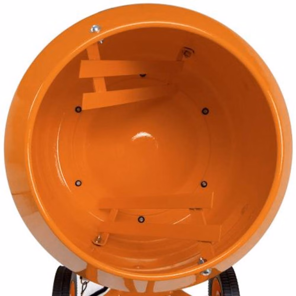 Lumberjack Electric Cement Mixer with 550W Motor, 135 Litre Capacity, Orange, W: 100 cm, D: 40 cm, H: 100 cm – 2