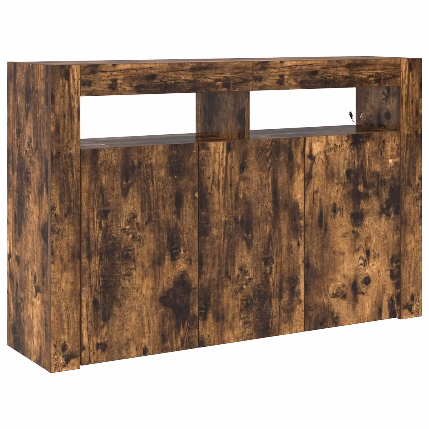 Berkfield Home Modern Smoked Oak Sideboard in Brown, W/D/H: 116 x 30 x 75 cm – 2