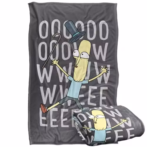 LOGOVISION Rick and Morty Oowweeeee Super Soft Silky Touch Fleece Throw Blanket, Multicolour, W: 91.44 cm x L: 147 cm – 1