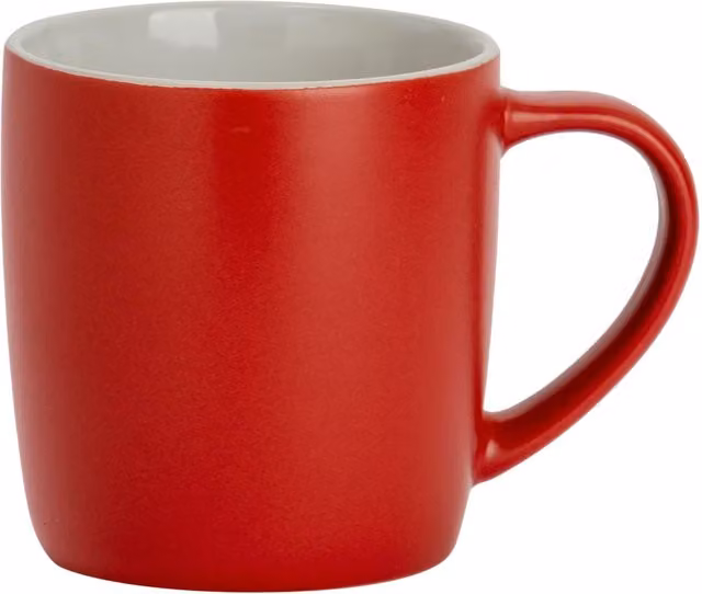 Argon Tableware Matte Red Stoneware Coffee Mug, 350ml