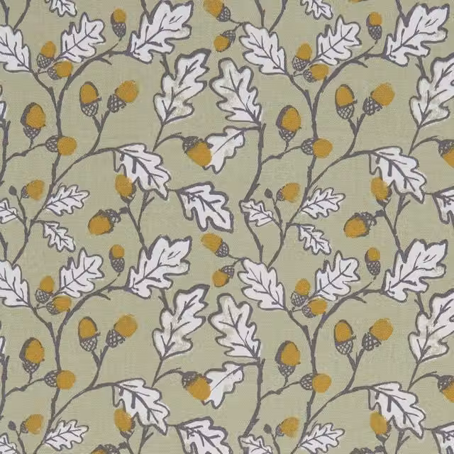 Clarke & Clarke Acorn Trail Fabric in Green