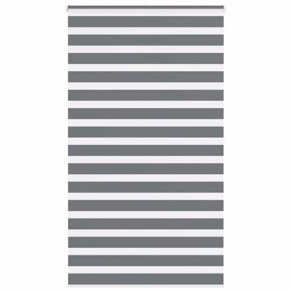 Berkfield Home Zebra Blind in Dark Grey, W: 125 cm, H: 200 cm – 2