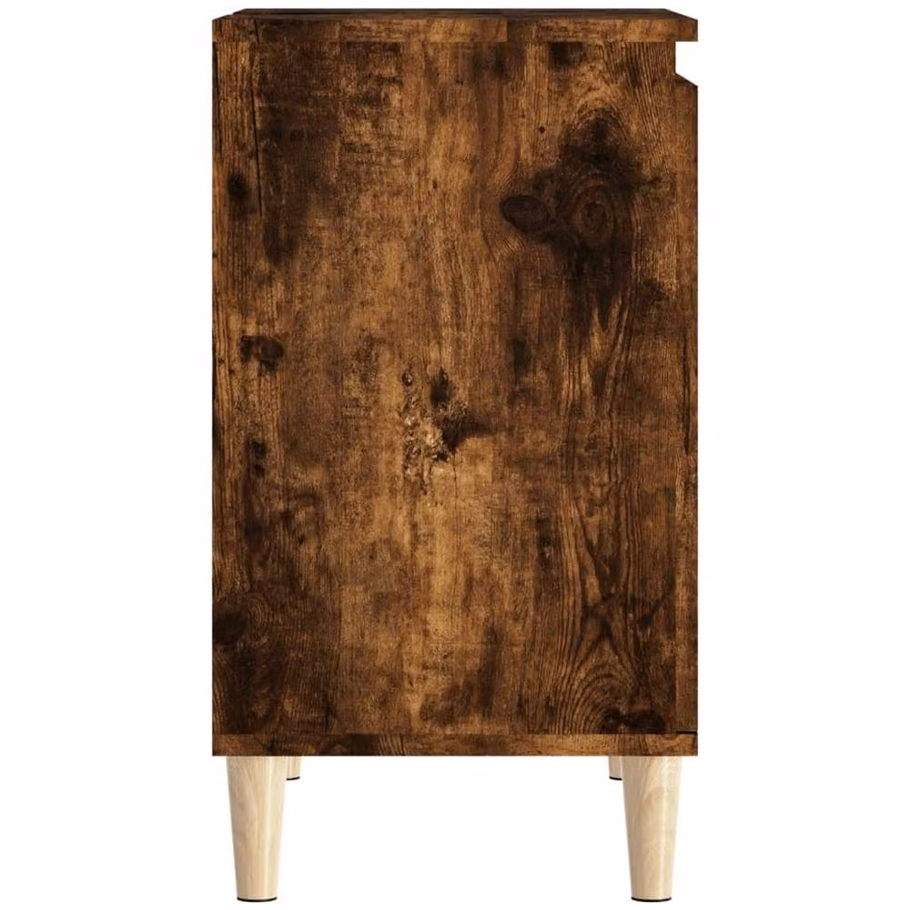 Berkfield Home Smoked Oak Sink Cabinet in Brown, W/D/H: 58 x 33 x 60 cm – 5