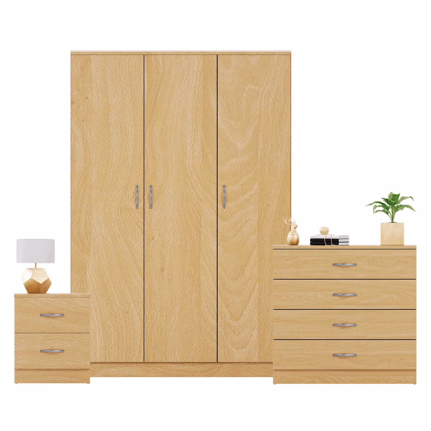 Vida Designs Riano 3 Piece Bedroom Set in Brown and White – 2